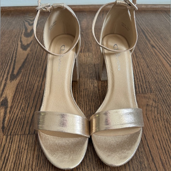 CL by Chinese Laundry Champagne Chunky Heel - Picture 1 of 7
